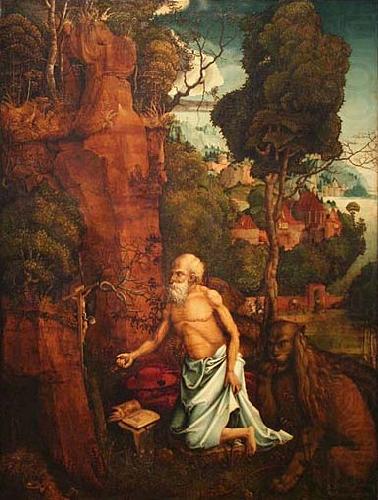 unknow artist The Penitent St Jerome in a landscape